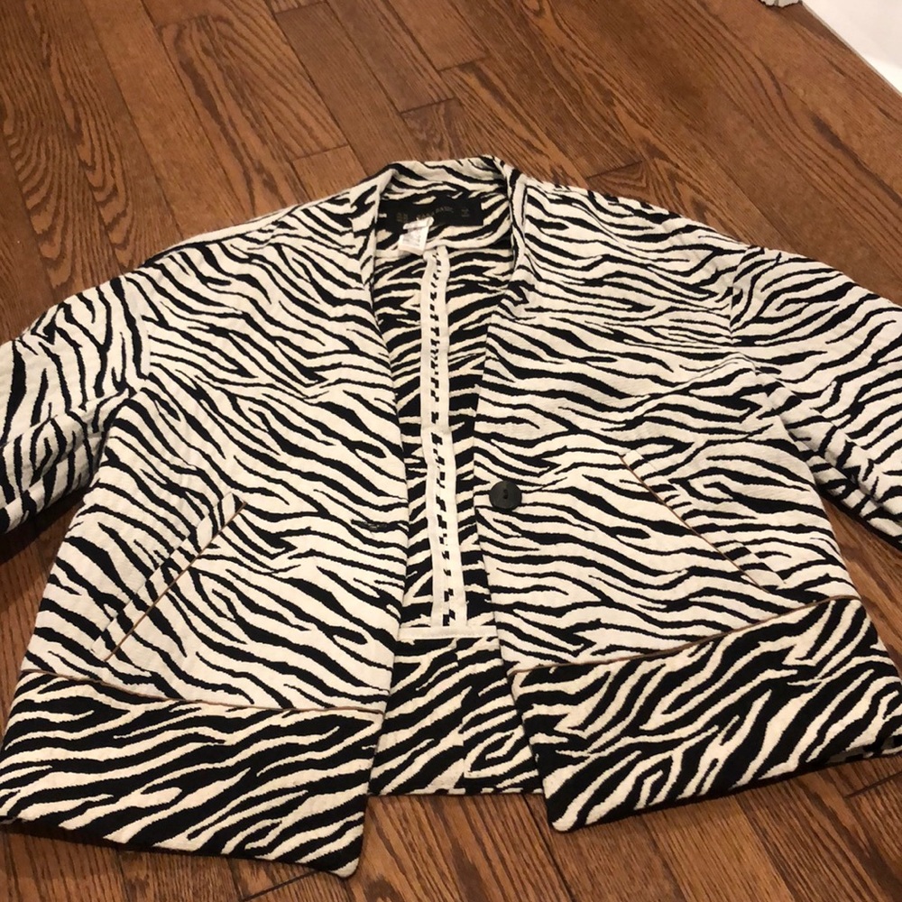 ZARA zebra print blazer size xs